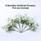 Artificial Dahlia Flowers Fake Flower Plants for Outdoors Spring Decoration, 6 Bundles Faux Dahlia White Silk Flowers for Outside Realistic UV Resistant for Planter Front Door Porch Patio Balcony Yard